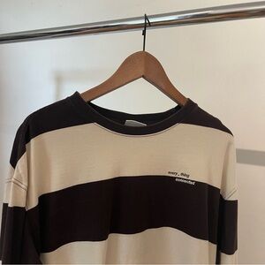 Brown and Cream Long Sleeve Tee